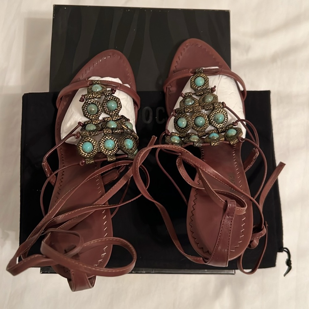 Roberto Cavalli Brown Heels Size 38 1/2 NWT - Picture 10 of 15